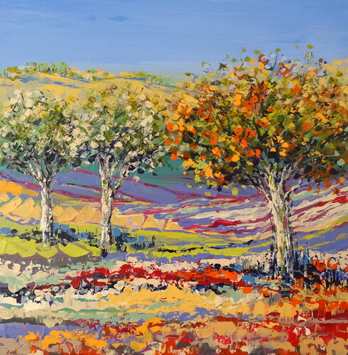 Orange tree (Framed) von Inelouise Mourick, Malerei kaufen auf Singulart