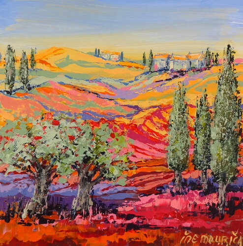 Italian valley - 1 (Framed) von Inelouise Mourick, Malerei kaufen auf Singulart