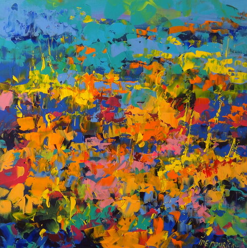 Botanical Garden (Framed) van Inelouise Mourick, Schilderij te koop op Singulart