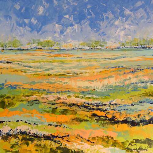 The dance of nature (Framed) di Inelouise Mourick, Pittura in vendita su Singulart