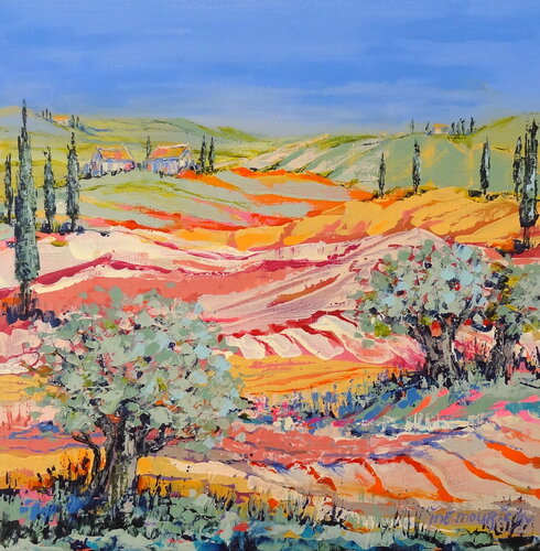 Mémoires d' été (Framed) di Inelouise Mourick, Pittura in vendita su Singulart