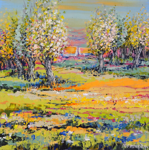 Spring blossom (Framed) von Inelouise Mourick, Malerei kaufen auf Singulart