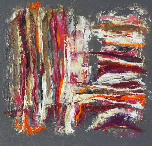 Meeting di Inelouise Mourick, Pittura in vendita su Singulart