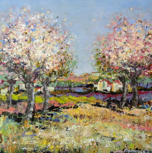 April love (Framed) di Inelouise Mourick, Pittura in vendita su Singulart