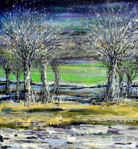 The first snowflakes of the year von Inelouise Mourick, Malerei kaufen auf Singulart