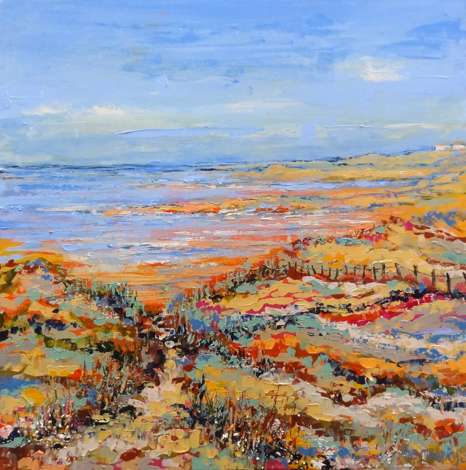 Path to the sea (Framed) Inelouise Mourick