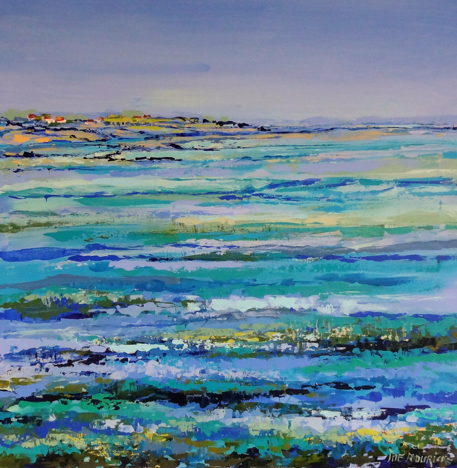 Green grass in blue water Inelouise Mourick
