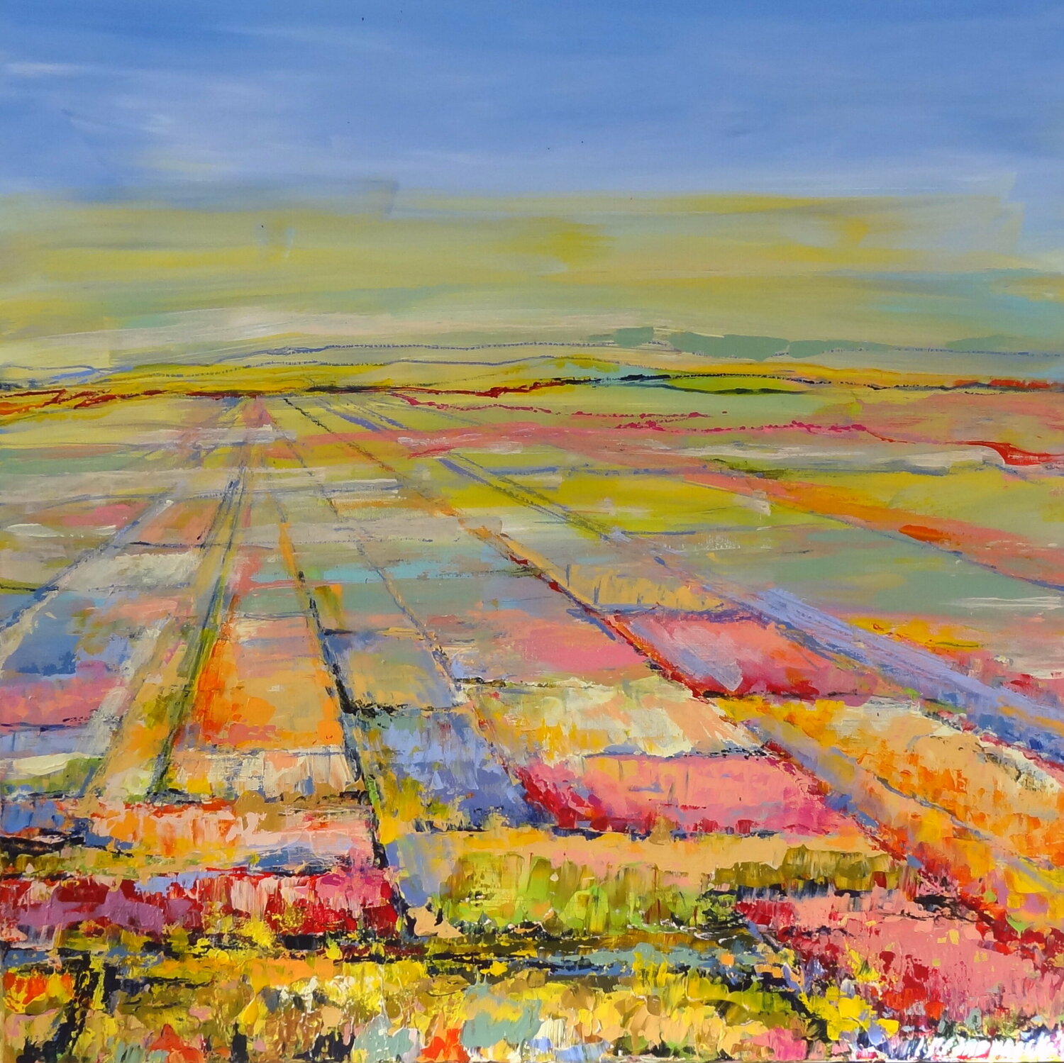 The colors of the low lands (Framed) Inelouise Mourick Originalgemälde zu verkaufen