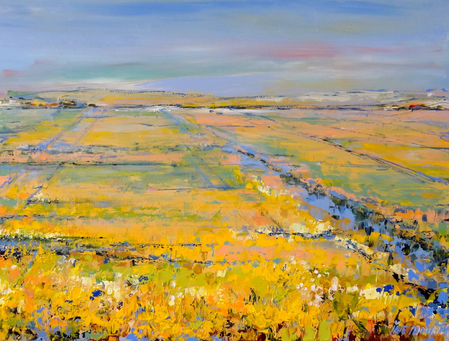 The endless grain fields (Framed) Inelouise Mourick