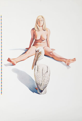 Leta and White Pelican by Mel Ramos, Print for Sale on Singulart