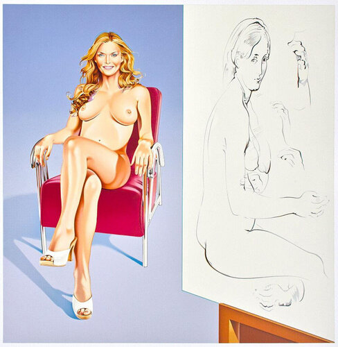 Drawing Lesson van Mel Ramos, Afdruk te koop op Singulart