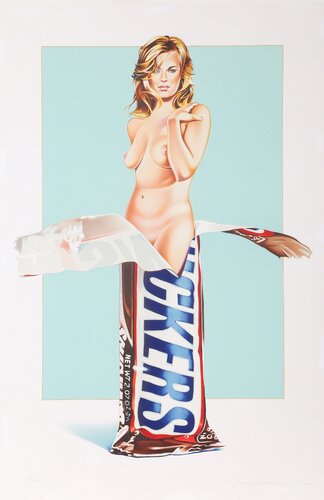 Candy II - Snickers (Rebecca Romijn) van Mel Ramos, Afdruk te koop op Singulart