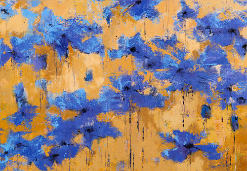 Blue Flowers van Olena Bogatska, Schilderij te koop op Singulart