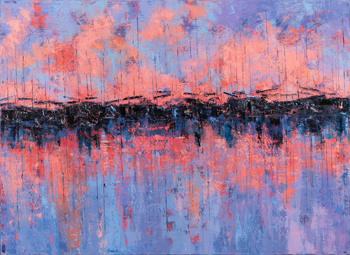 Dock Sunset di Olena Bogatska, Pittura in vendita su Singulart