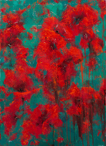 Red Flowers van Olena Bogatska, Schilderij te koop op Singulart