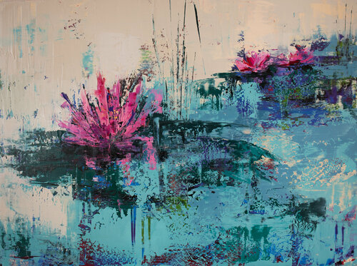 Water Lillies van Olena Bogatska, Schilderij te koop op Singulart