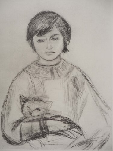 Petite fille au chat (Julie Manet) by Pierre-Auguste Renoir, Print for Sale on Singulart