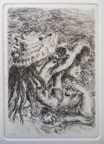 Le chapeau épinglé, Gravure signée von Pierre-Auguste Renoir, Druck kaufen auf Singulart