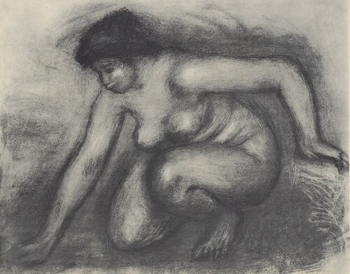 Etude de femme nue (dessin) von Pierre-Auguste Renoir, Druck kaufen auf Singulart