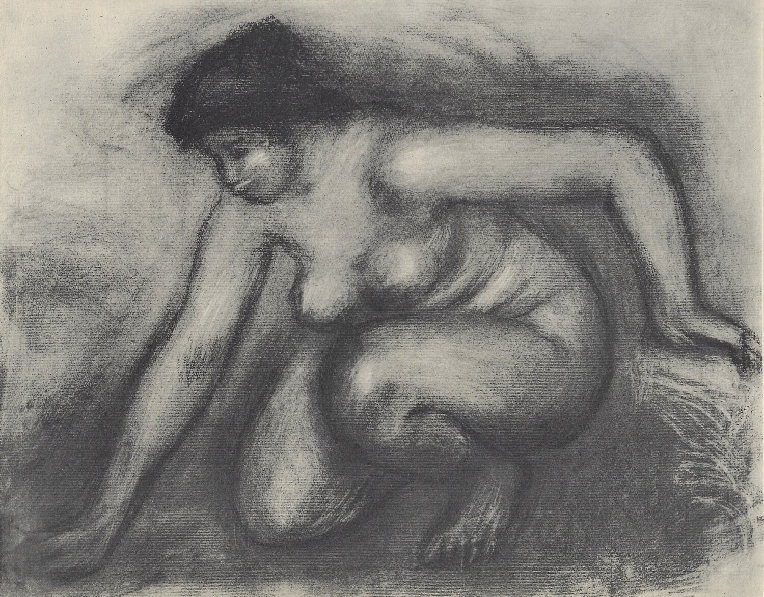 Etude de femme nue (dessin) Pierre-Auguste Renoir Druck zu verkaufen