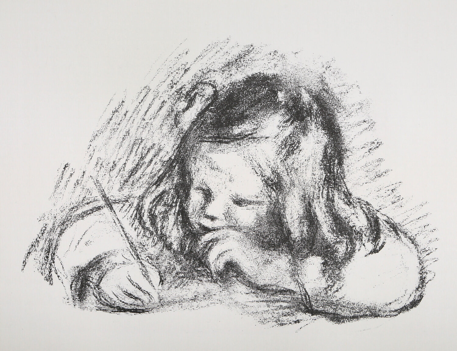 Le Petit Garcon au Porte-Plume Pierre-Auguste Renoir Druck zu verkaufen