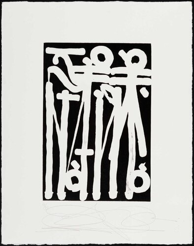Untitled (White on Black) di RETNA, Stampa in vendita su Singulart