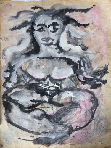 Sitting Woman di Irene Rice Pereira, Altri media in vendita su Singulart
