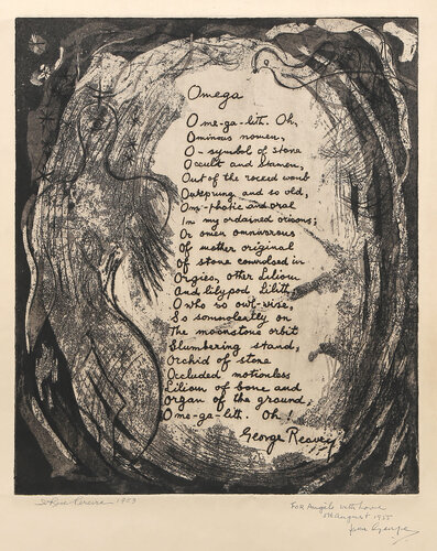 Omega (Poem by George Reamy) de Irene Rice Pereira, Impresión a la venta en Singulart