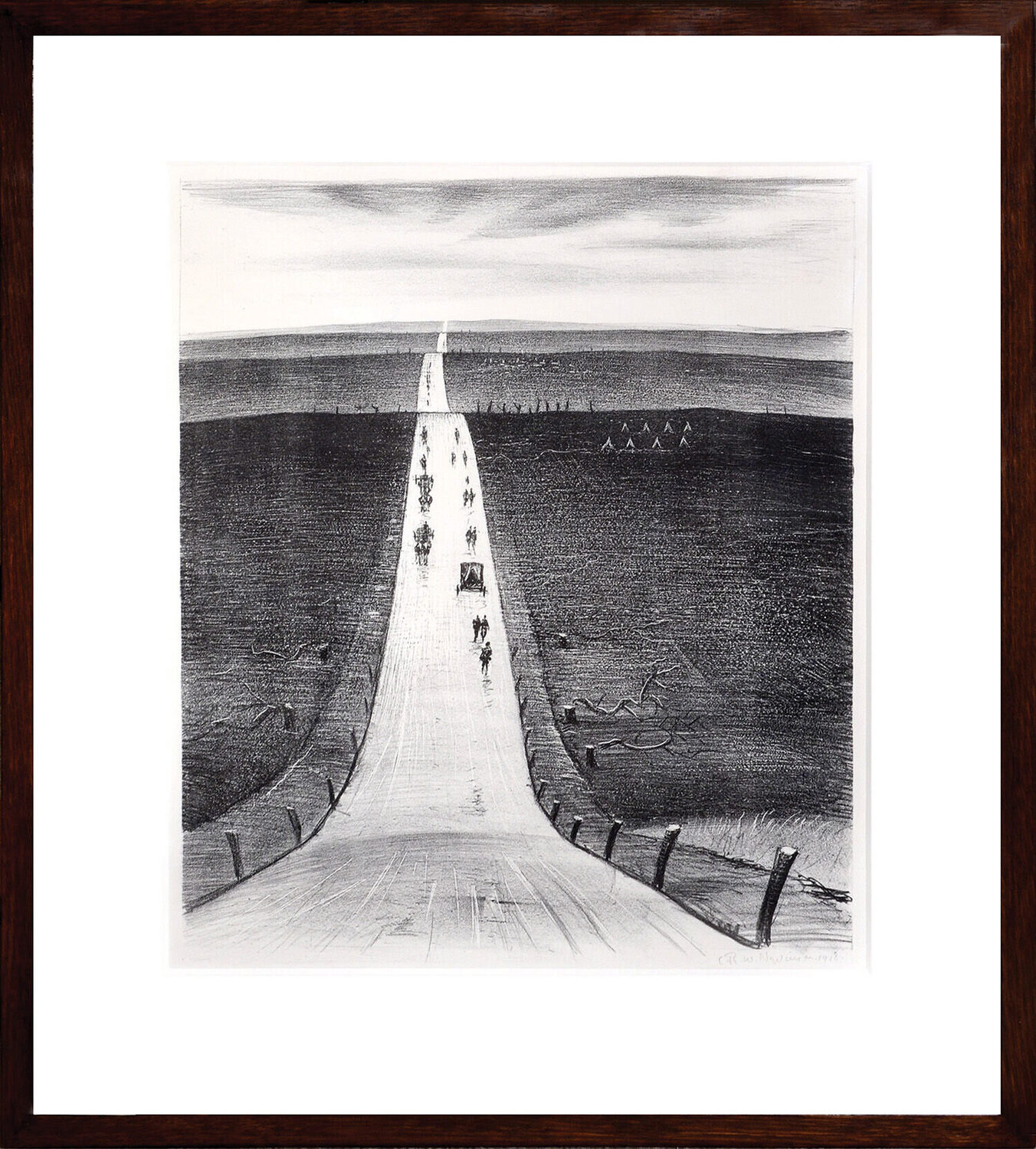The Road from Arras to Bapaume Christopher Richard Wynne Nevinson Druck zu verkaufen