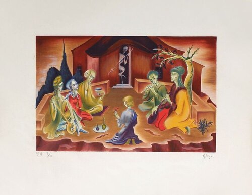 La partie de musique by Giorgos Rigas, Print for Sale on Singulart