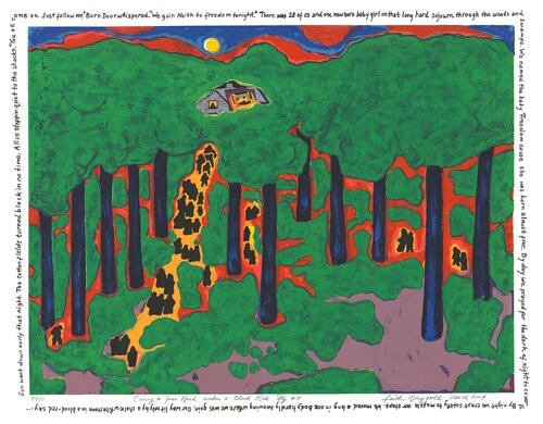 Coming to Jones Road Under a Blood Red Sky #5 di Faith Ringgold, Stampa in vendita su Singulart