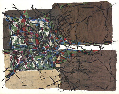 Composition VIII-160 - 1966 Lithograph 24" x 30.75" by Jean-Paul Riopelle, Print for Sale on Singulart