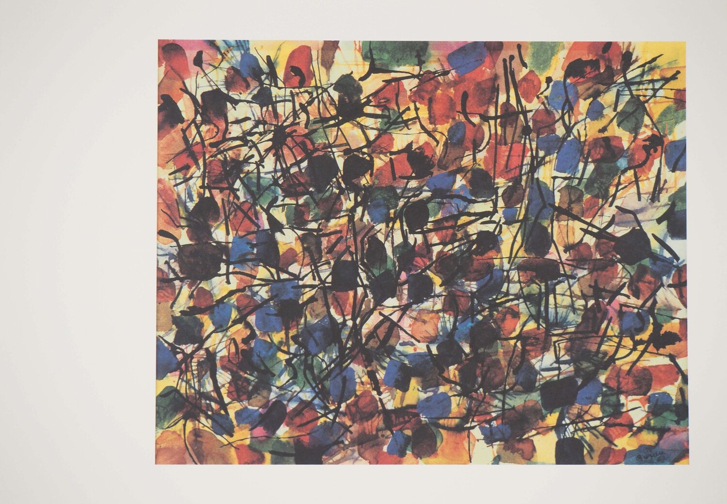 Canada, Composition abstraite, Héliogravure signée Jean-Paul Riopelle Stampa in vendita