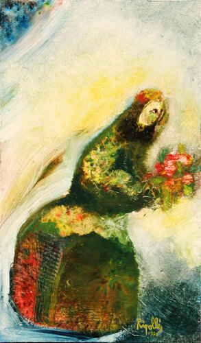 Woman with Flowers III di Juan Ripollés, Pittura in vendita su Singulart