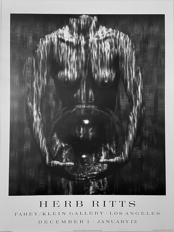 "Waterfall, Woman with Sphere, 1984" Photographic Poster, FREE DOMESTIC SHIPPING Herb Ritts