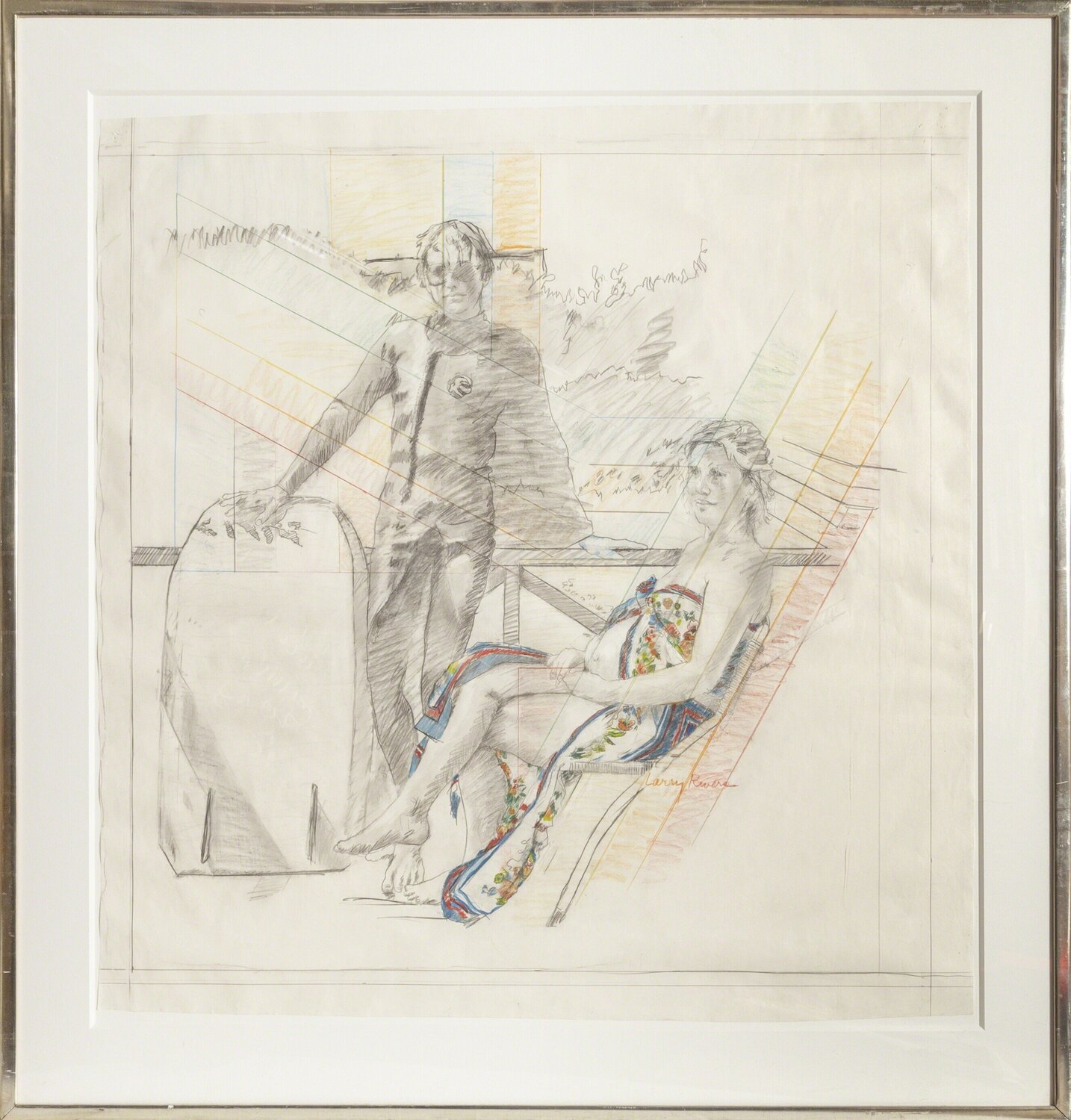 Summer Pregnancy Drawing Larry Rivers Opera su carta in vendita