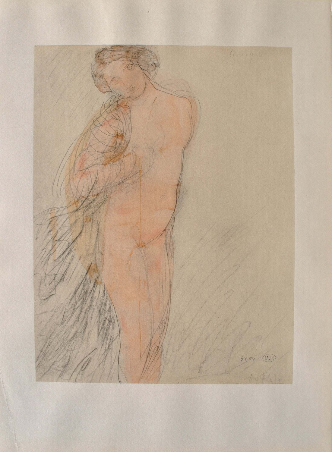 Jeune modèle à moitié nu Auguste Rodin Print for sale