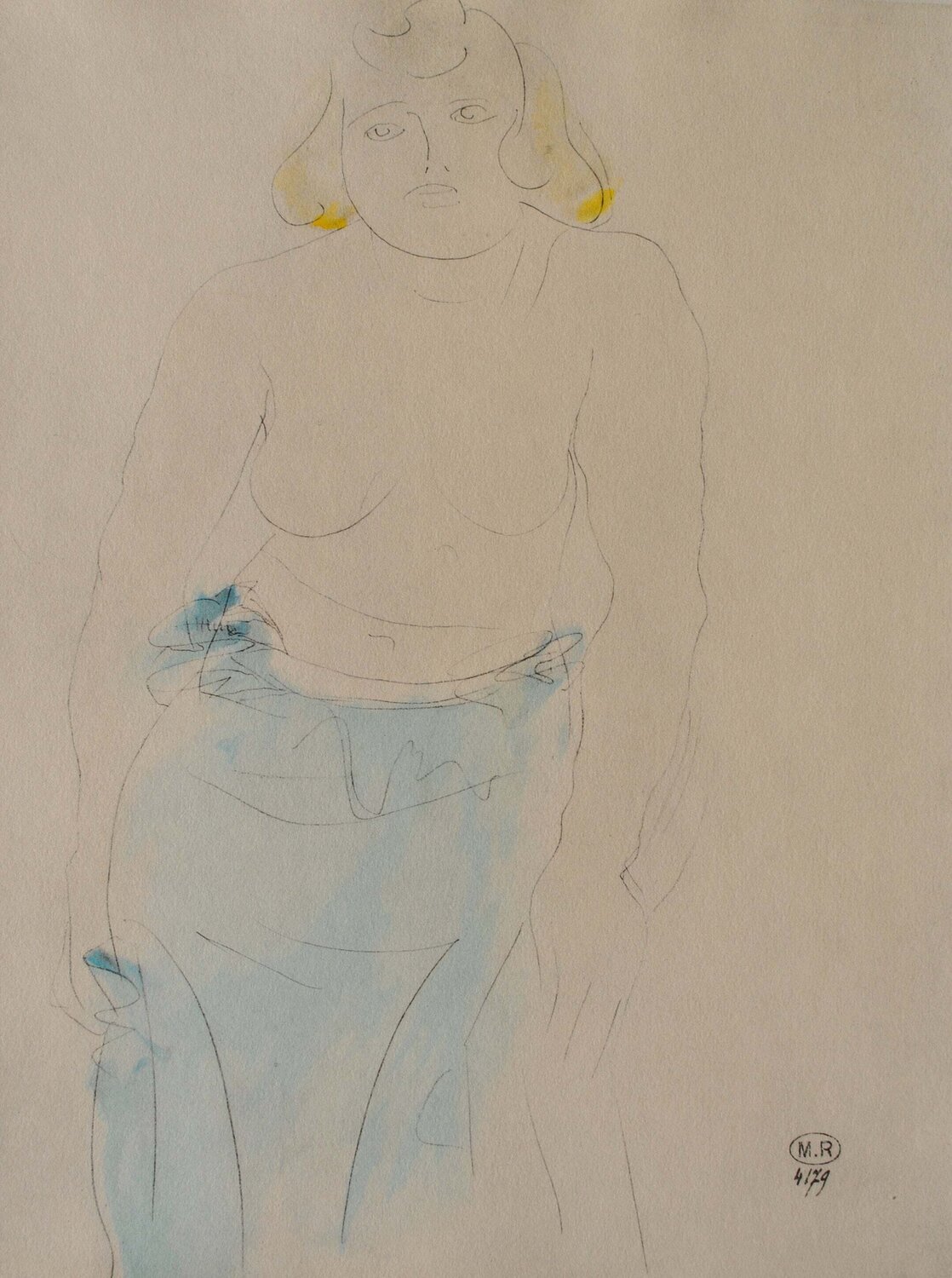 Belle femme aux seins nus Auguste Rodin Druck zu verkaufen