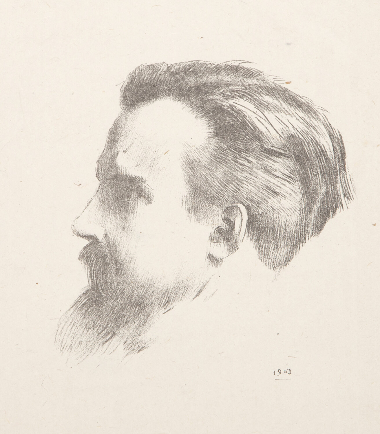Man Facing Left Auguste Rodin Afdruk te koop