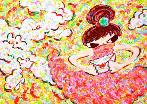 PRINT B (Untitled) by Ayako Rokkaku (2021) : Print Screen Printing