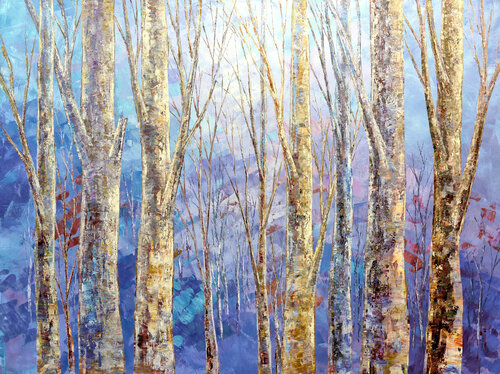 SNOWY OWL HIDING par Tatiana Iliina, Peinture en vente sur Singulart