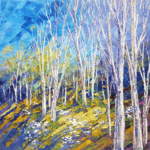ALL THE YOUNG BIRCH von Tatiana Iliina, Malerei kaufen auf Singulart