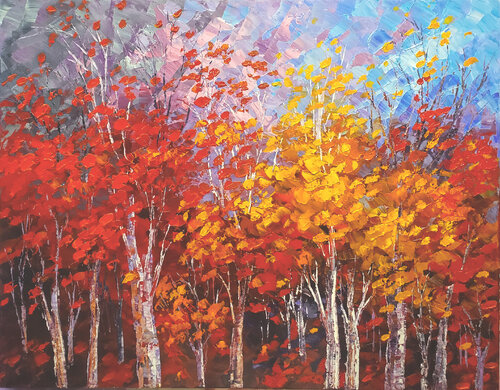 CRIMSON CARNIVAL van Tatiana Iliina, Schilderij te koop op Singulart