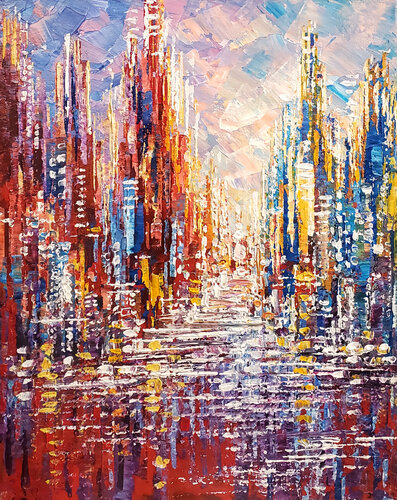 SCENIC CITY par Tatiana Iliina, Peinture en vente sur Singulart