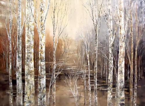 LISTEN TO THE RIVER par Tatiana Iliina, Peinture en vente sur Singulart