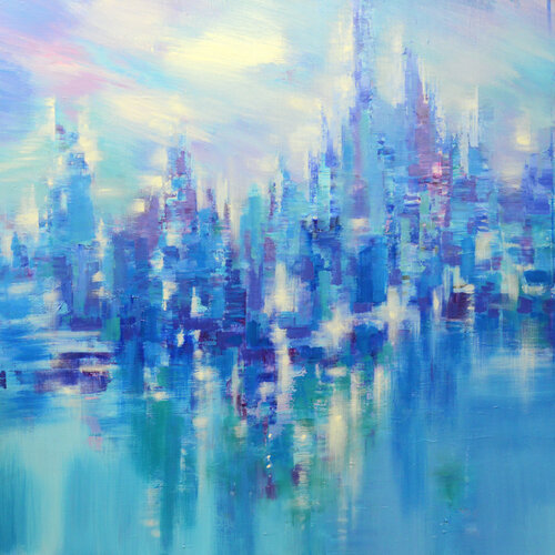 STAR CITY BLUES von Tatiana Iliina, Malerei kaufen auf Singulart