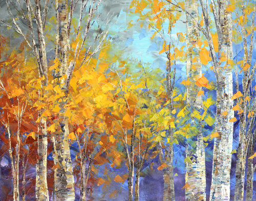 GOLDEN EDGE OF SUMMER par Tatiana Iliina, Peinture en vente sur Singulart