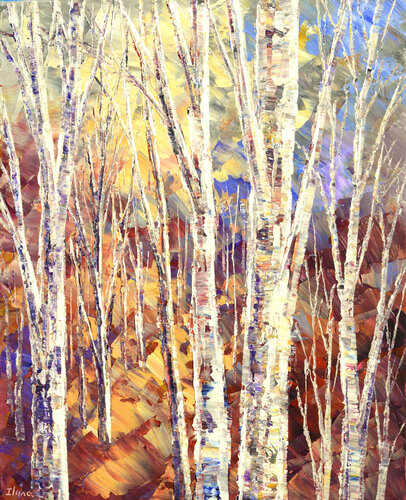 THE FALLEN LEAVES par Tatiana Iliina, Peinture en vente sur Singulart