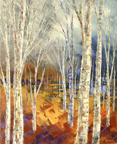 LAST LEAF par Tatiana Iliina, Peinture en vente sur Singulart