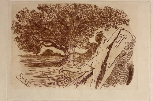 Lettrine de James Tobyn von Félicien Rops, Druck kaufen auf Singulart